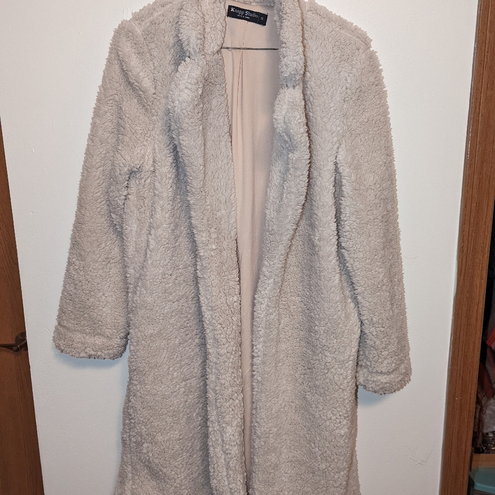 Knapp Studio Cream Sherpa Fleece Coat